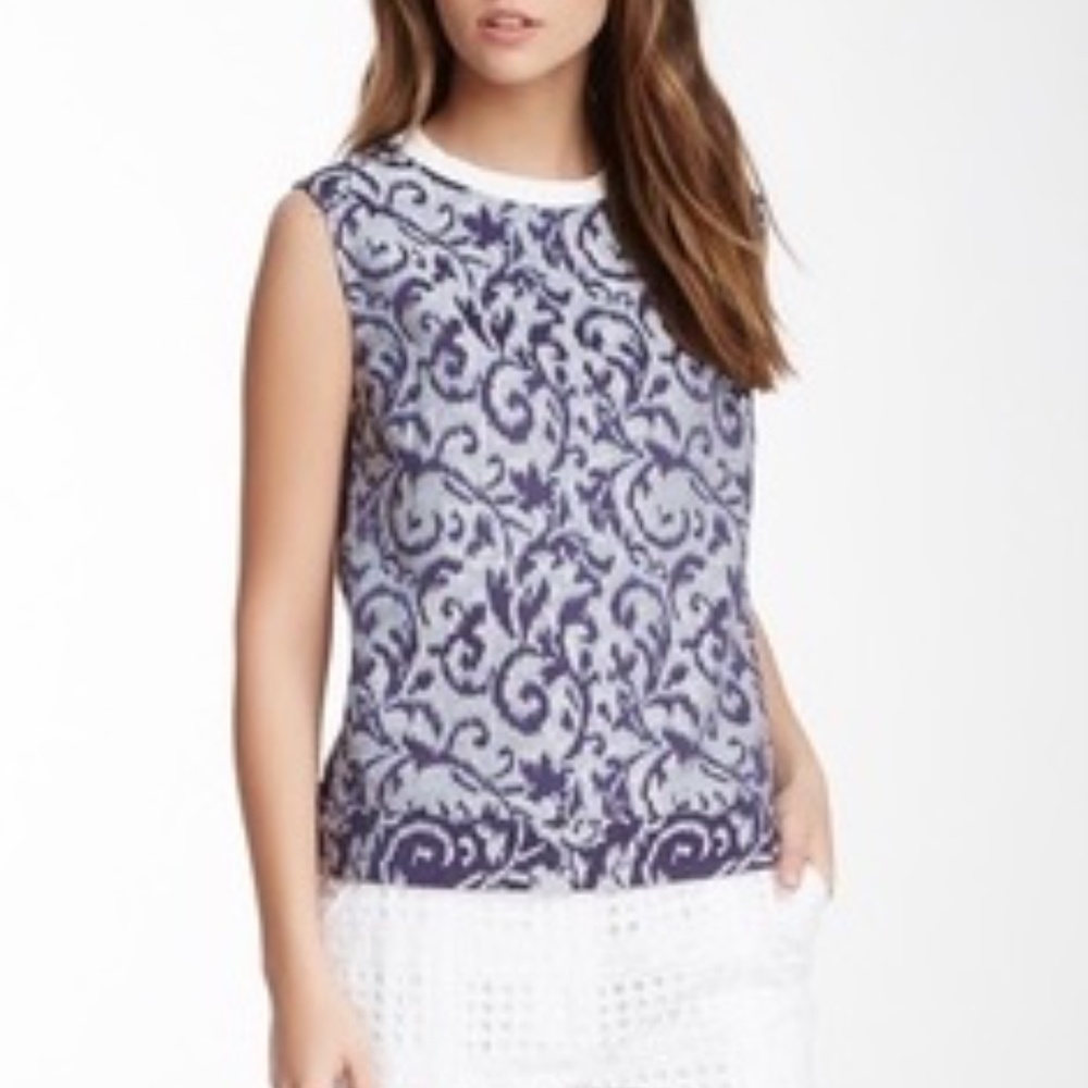 WALTER BAKER Women Crew neck with ribbed trim  Sleeveless Tank Size XS